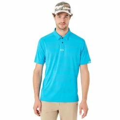Oakley Aero Stripe Jacquard Mens Golf Polo 10 Oakley Aero Stripe Jacquard Mens Golf Polo -Mens Golf Clothes Store Online 10850 6B2ATOMICBLUE