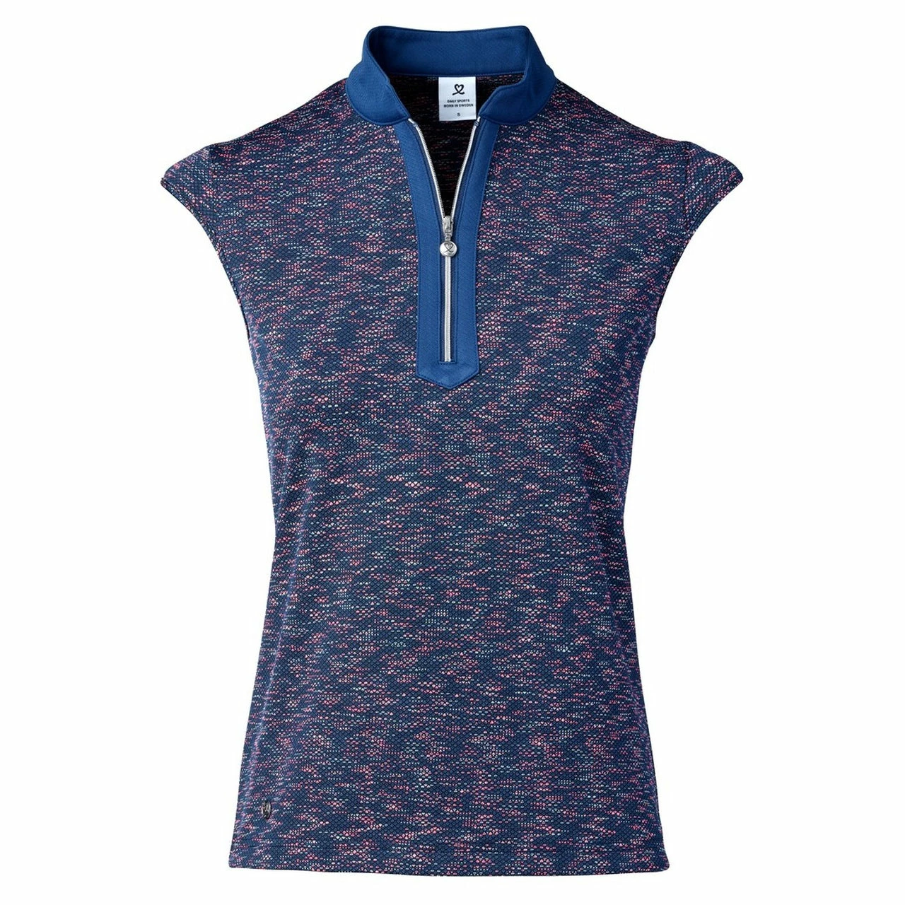 Daily Sports Alvina Night Blue Womens Sleeveless Golf Polo 1 Daily Sports Alvina Night Blue Womens Sleeveless Golf Polo