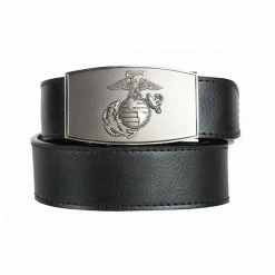 Nexbelt Marine Globe Pewter With Ebony Mens Belt