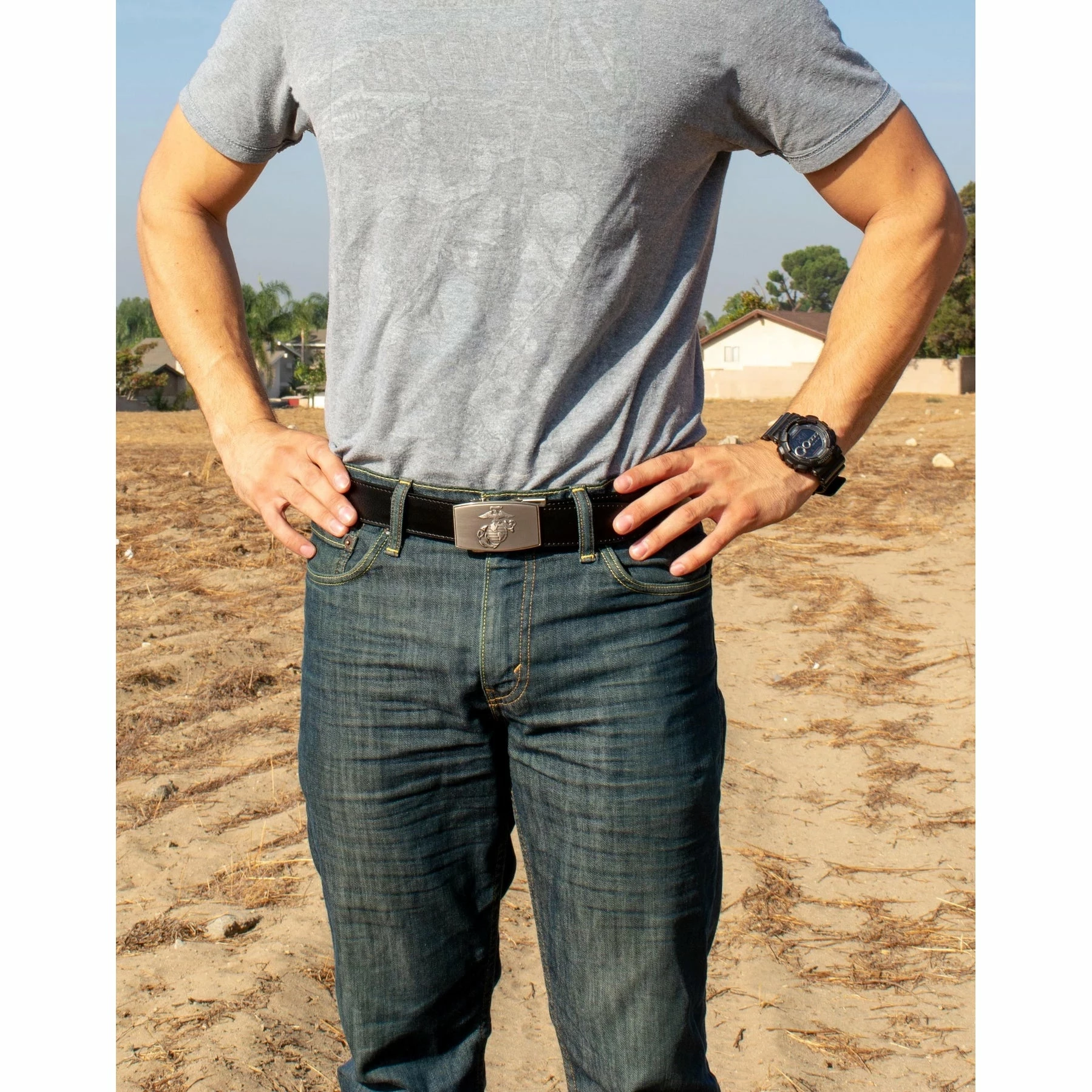 Nexbelt Marine Globe Pewter With Ebony Mens Belt 2 Nexbelt Marine Globe Pewter With Ebony Mens Belt - Image 2