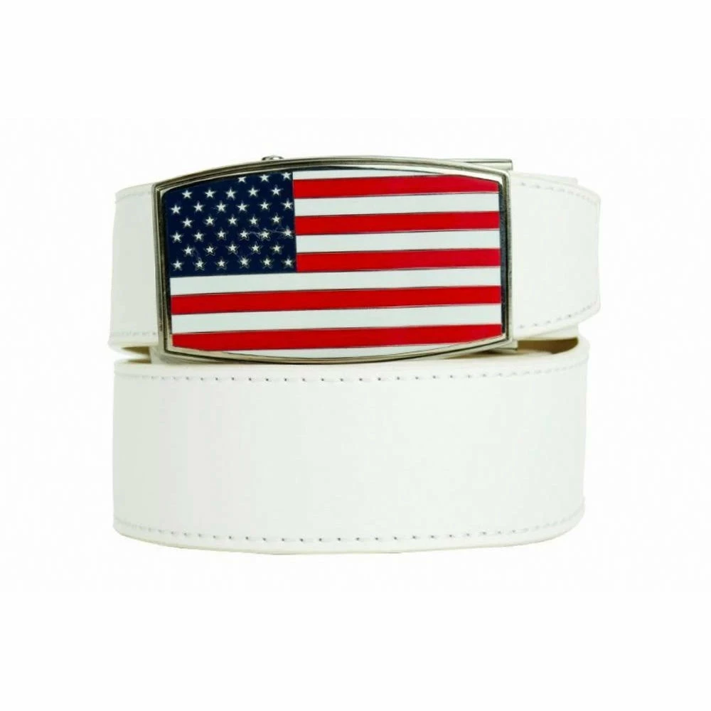 Nexbelt USA Heritage Aston White Ratchet Mens Belt 1 Nexbelt USA Heritage Aston White Ratchet Mens Belt