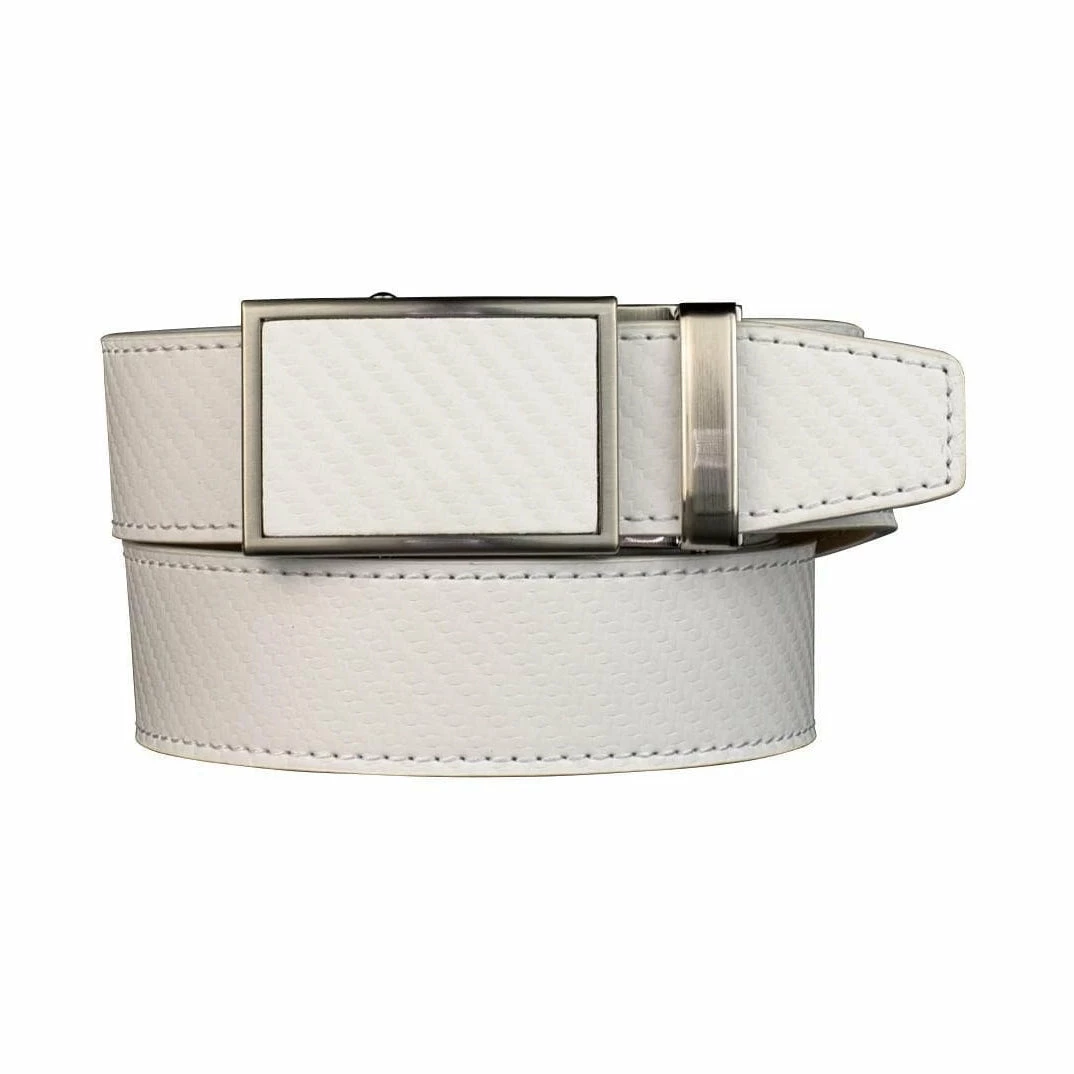 Nexbelt Go-In Carbon White Golf Mens Belt 1 Nexbelt Go-In Carbon White Golf Mens Belt