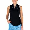 Jofit Baileys Collection Cutaway Notch Collar Womens Sleeveless Golf Polo