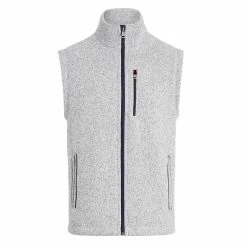 Polo Ralph Lauren Polo Golf Madison Avenue Sweater Mens Fleece Golf Vest -Mens Golf Clothes Store Online 14020 LTGREYHTHR 3