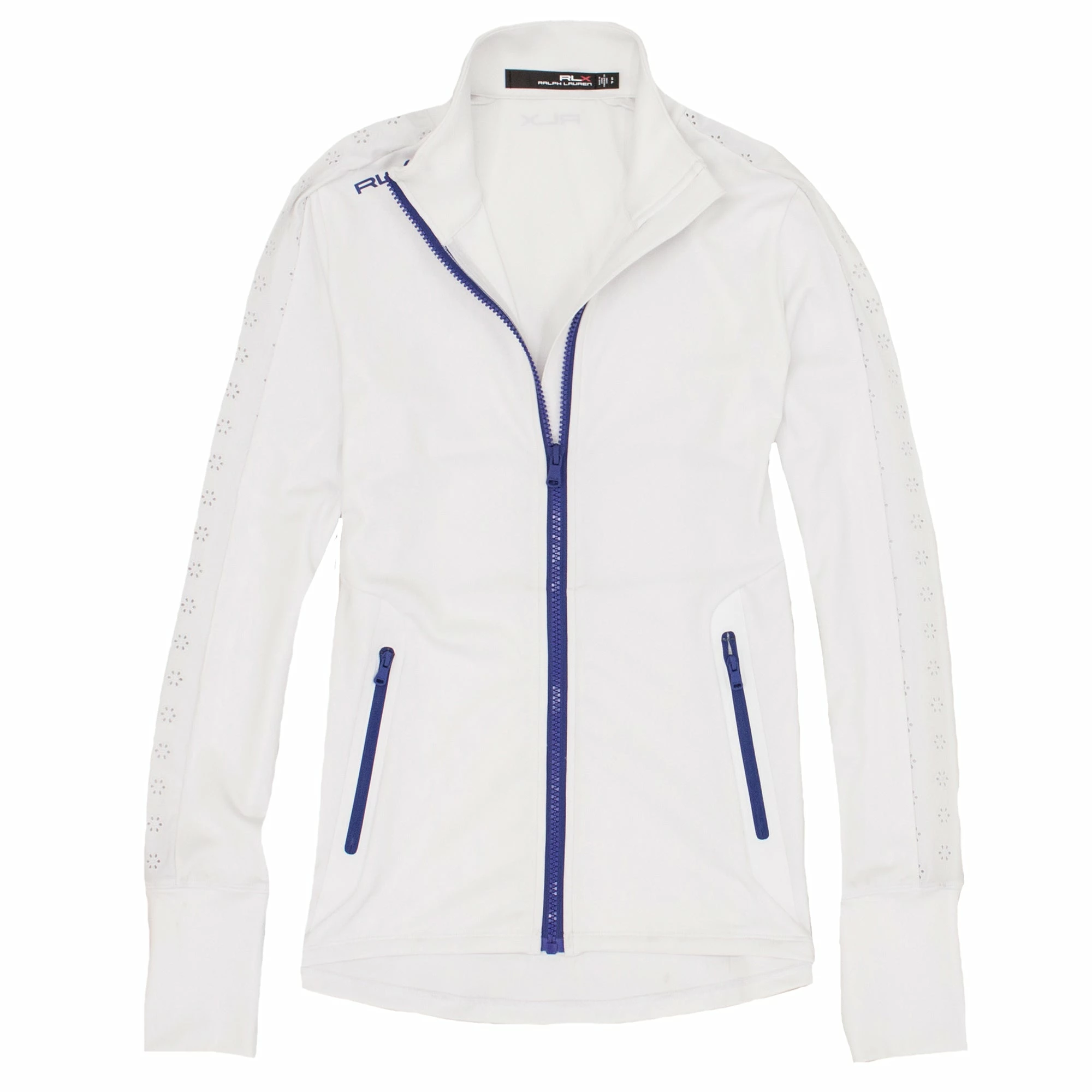 Polo Ralph Lauren RLX Long Sleeve Full Zip Eyelet Detail Womens Golf Jacket 1 Polo Ralph Lauren RLX Long Sleeve Full Zip Eyelet Detail Womens Golf Jacket