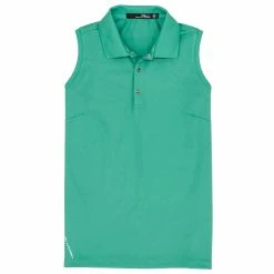 Polo Ralph Lauren RLX Tournament Key West Green Womens Sleeveless Golf Polo