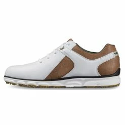 FootJoy Pro Spikeless White-Taupe Mens Golf Shoes - Cosmetic Blem -Mens Golf Clothes Store Online 16422 2