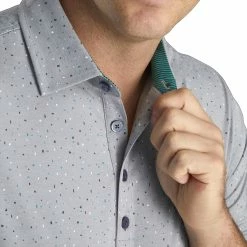 FootJoy Lisle Confetti Print Mens Golf Polo -Mens Golf Clothes Store Online 17789 HEATHERGREY 2 2e03606a 31b0 456f 9bee 06fc0b5ca324