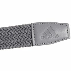 Adidas Golf Adidas Braided Stretch Grey Mens Golf Belt -Mens Golf Clothes Store Online 18703 GREY 2