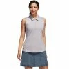Adidas Golf Adidas Jacquard Womens Sleeveless Golf Polo
