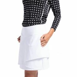 Kinona Wrap It Up 18.25in Womens Golf Skort -Mens Golf Clothes Store Online 19660 WHITE