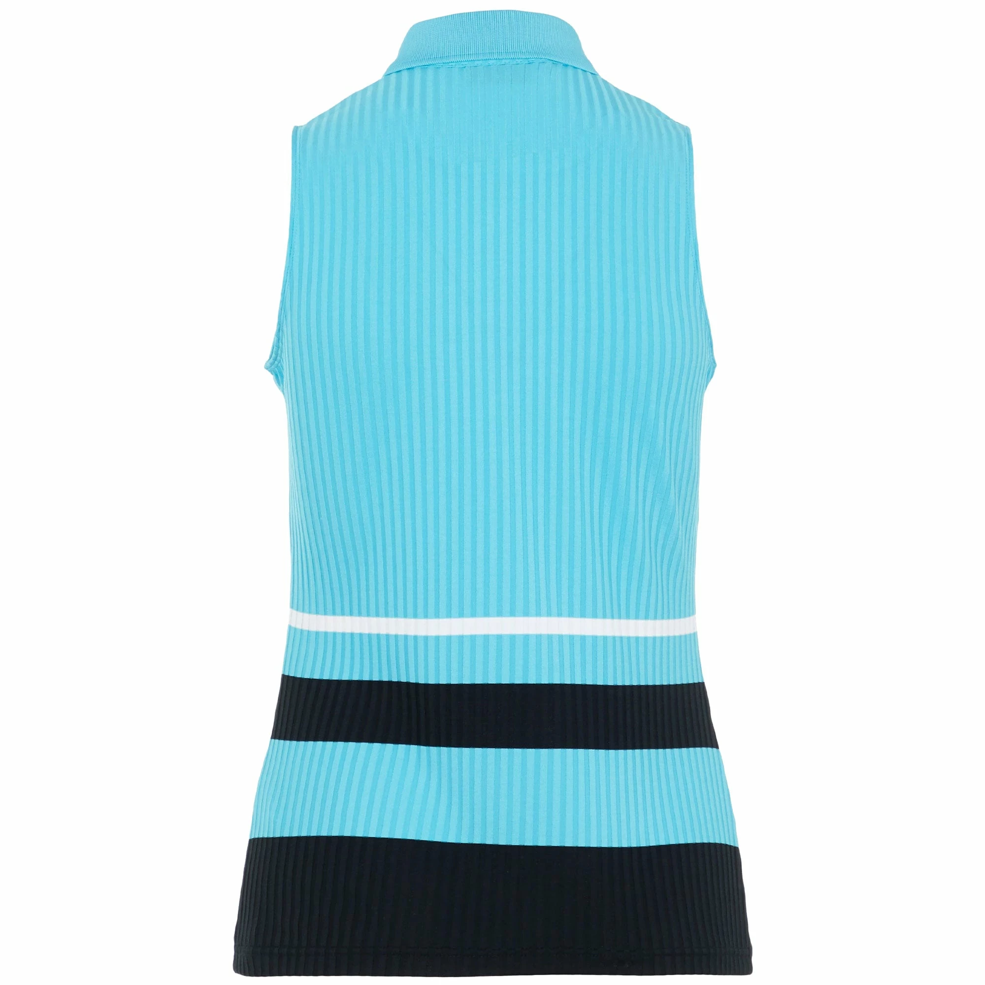 J.Lindeberg J. Lindeberg Tess Beach Blue Womens Sleeveless Golf Polo 2 J.Lindeberg J. Lindeberg Tess Beach Blue Womens Sleeveless Golf Polo - Image 2