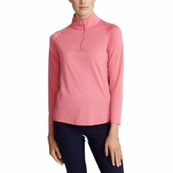 Polo Ralph Lauren RLX Ralph Lauren UV Protection Antique Rose Womens Golf 1/4 Zip