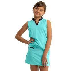 Lucky In Love Birdie Girls Sleeveless Golf Polo -Mens Golf Clothes Store Online 20455 OPAL470
