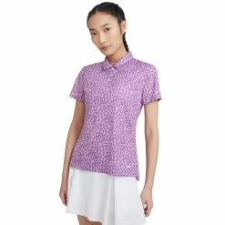 Nike Golf Nike Dri-FIT Printed Womens Golf Polo -Mens Golf Clothes Store Online 20525 VIOLTSHOCK591