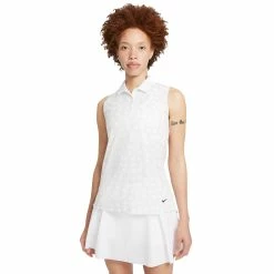 Nike Golf Nike Dri-FIT Printed Womens Sleeveless Golf Polo -Mens Golf Clothes Store Online 20526 PHOTONDUST025