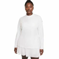 Nike Golf Nike Dri-FIT Victory UV Womens Golf 1/2 ZIp -Mens Golf Clothes Store Online 20529 WHITE100 eccaaff0 0241 4688 ba03 612e66f5cd50