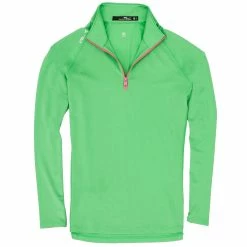 Polo Ralph Lauren RLX UV Protection Force Green Womens 1/4 Zip Golf Pullover