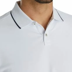 FootJoy Southern Living Solid White Mens Golf Polo -Mens Golf Clothes Store Online 20980 WHITE 2