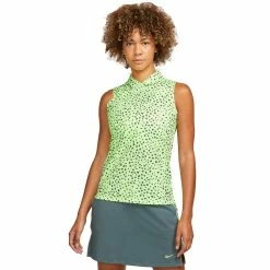 Nike Golf Nike Dri-FIT Victory HO Printed Womens Golf Polo -Mens Golf Clothes Store Online 21347 LIMEGLOW345