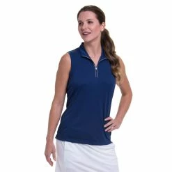EP NY EP New York Convertible Mock Zip Womens Golf Polo 18 EP NY EP New York Convertible Mock Zip Womens Golf Polo -Mens Golf Clothes Store Online 21499 INKY4060