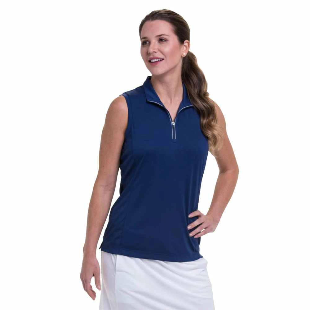 EP NY EP New York Convertible Mock Zip Womens Golf Polo 9 EP NY EP New York Convertible Mock Zip Womens Golf Polo - Image 9