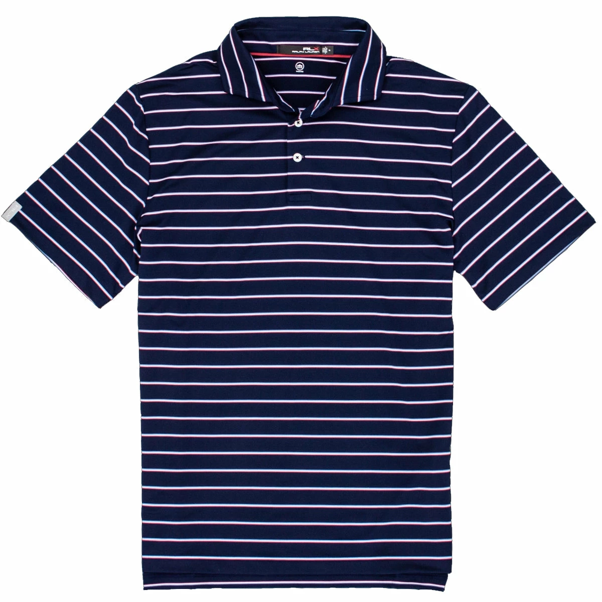 Polo Ralph Lauren RLX Ralph Lauren Lightweight Airflow French Navy Multi Mens Golf Polo 1 Polo Ralph Lauren RLX Ralph Lauren Lightweight Airflow French Navy Multi Mens Golf Polo