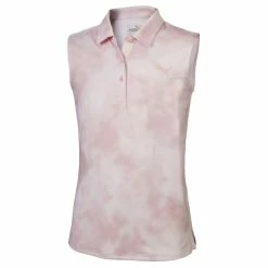 PUMA Golf Puma Tie Dye Girls Sleeveless Golf Polo