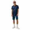 J.Lindeberg J. Lindeberg KV Print Regular Fit JL HQ Blue Mens Golf Polo