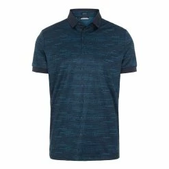 J.Lindeberg J. Lindeberg KV Print Regular Fit JL HQ Blue Mens Golf Polo -Mens Golf Clothes Store Online 22552 JLHQBLUEO432 2