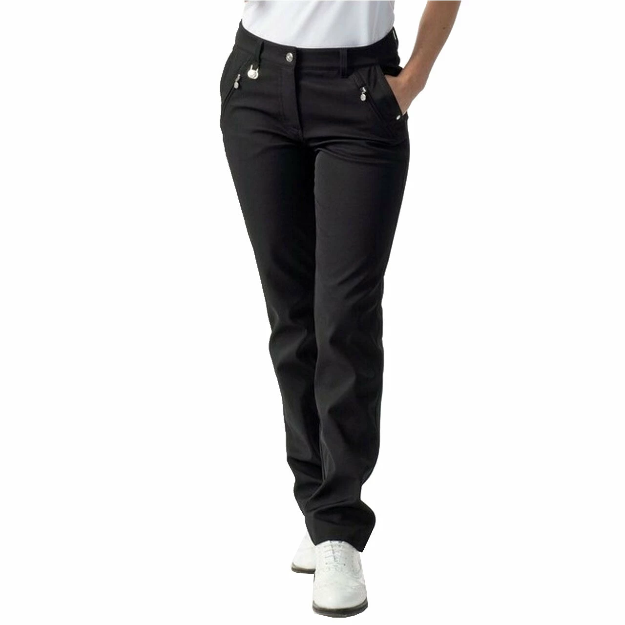 Daily Sports Irene 32in Black Womens Golf Pants 1 Daily Sports Irene 32in Black Womens Golf Pants