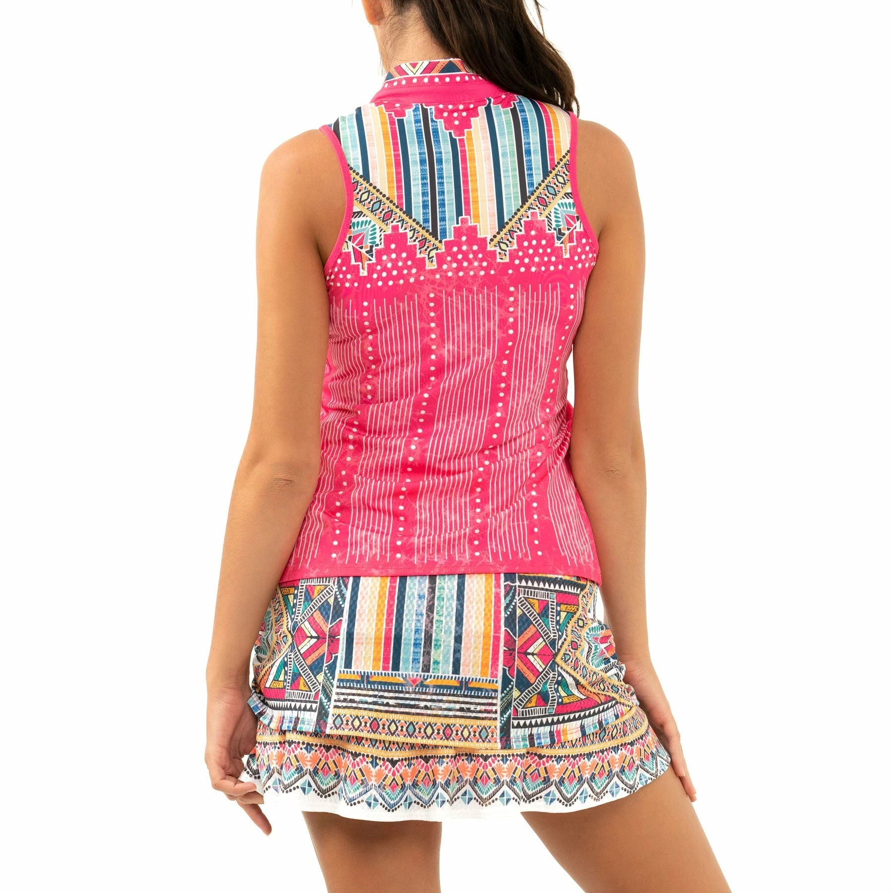 Lucky In Love Pretty In Ink Womens Golf Tank Top 3 Lucky In Love Pretty In Ink Womens Golf Tank Top - Image 3