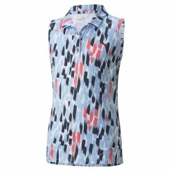 PUMA Golf Puma CLOUDSPUN Three Brush Serenity Sleeveless Girls Golf Polo