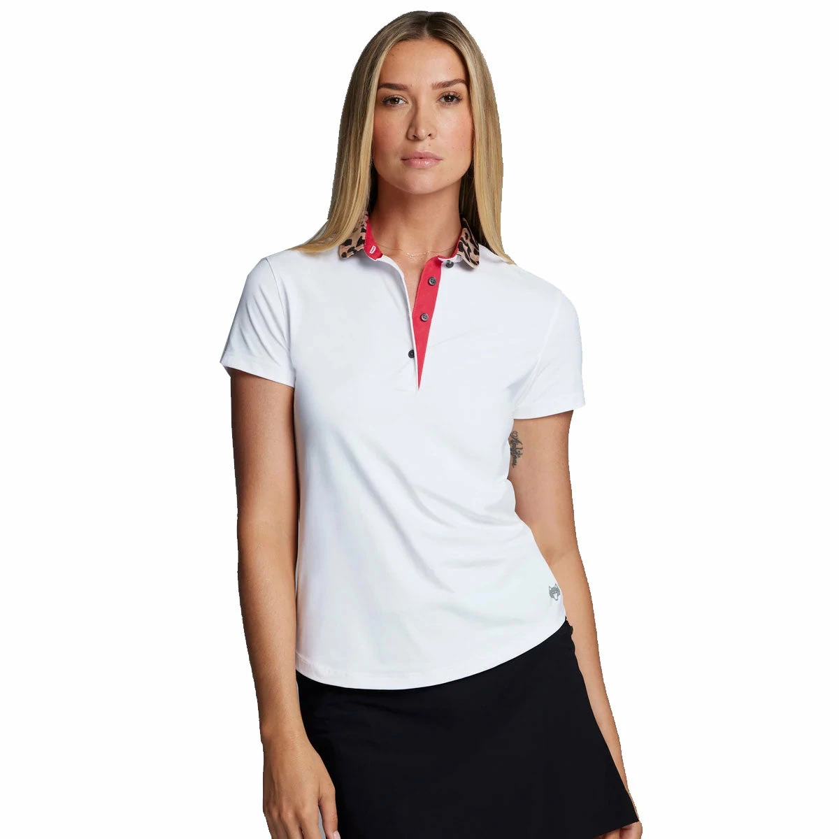 Greyson Scarlett Tache Leopard Arctic Womens Golf Polo 1 Greyson Scarlett Tache Leopard Arctic Womens Golf Polo