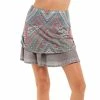 Lucky In Love Desert Vibes Ruched Eclipse Womens Golf Skort