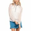 Lucky In Love Nothing But Net White Womens Long Sleeve Golf Pullover