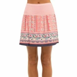 Lucky In Love Flower Patch Melon 17.25in Womens Golf Skort