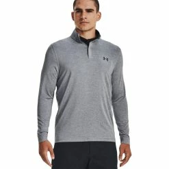 Under Armour Playoff Mens Golf 1/4 Zip -Mens Golf Clothes Store Online 23911 STEEL035
