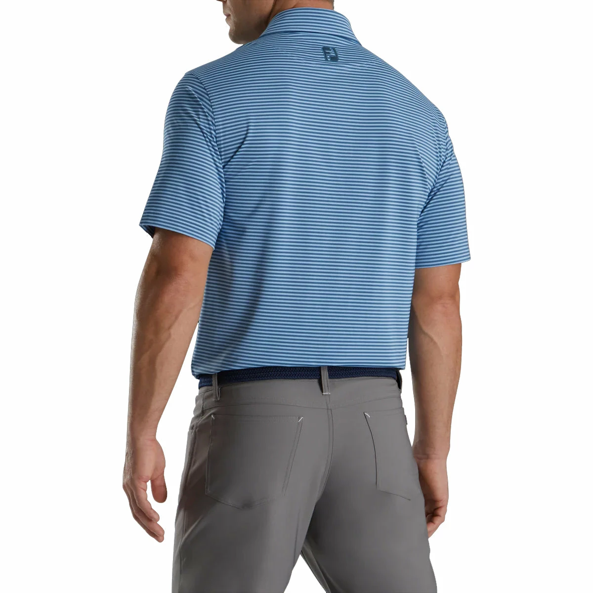 FootJoy Lisle Feeder Stripe Mens Golf Polo 2 FootJoy Lisle Feeder Stripe Mens Golf Polo - Image 2