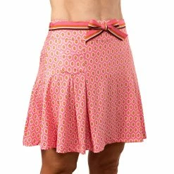 Scratch 70 Scratch Seventy Ronnie Pink Geo Womens Golf Skort