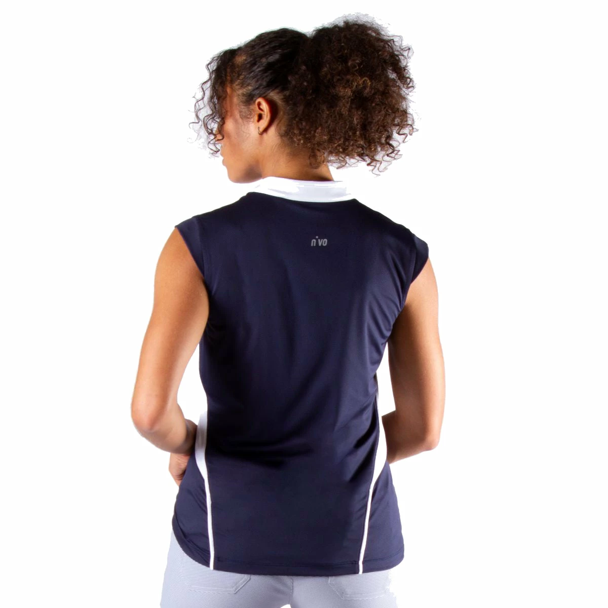 NVO Maxine Mock Navy Womens Golf Polo 2 NVO Maxine Mock Navy Womens Golf Polo - Image 2