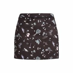 Polo Ralph Lauren RLX Ralph Lauren Printed Aim 15in Black Racquet Womens Golf Skort