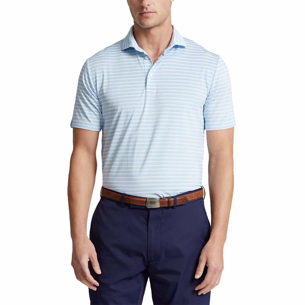 Polo Ralph Lauren RLX Ralph Lauren Lightweight Multi Stripe 2 Elite Blue Mens Golf Polo 1 Polo Ralph Lauren RLX Ralph Lauren Lightweight Multi Stripe 2 Elite Blue Mens Golf Polo