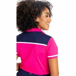 Kinona Button Up Beauty Womens Golf Polo -Mens Golf Clothes Store Online 25091 PREPPYPINK341 1