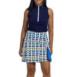 Kinona Grip It And Zip It Mod Dot 18in Womens Golf Skort