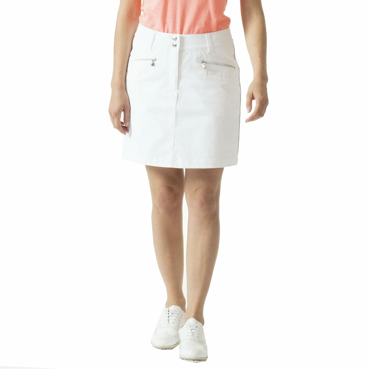 Daily Sports Glam White 18in Womens Golf Skort 1 Daily Sports Glam White 18in Womens Golf Skort
