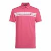 J.Lindeberg J. Lindeberg Clark Relaxed Fit Hot Pink Mens Golf Polo