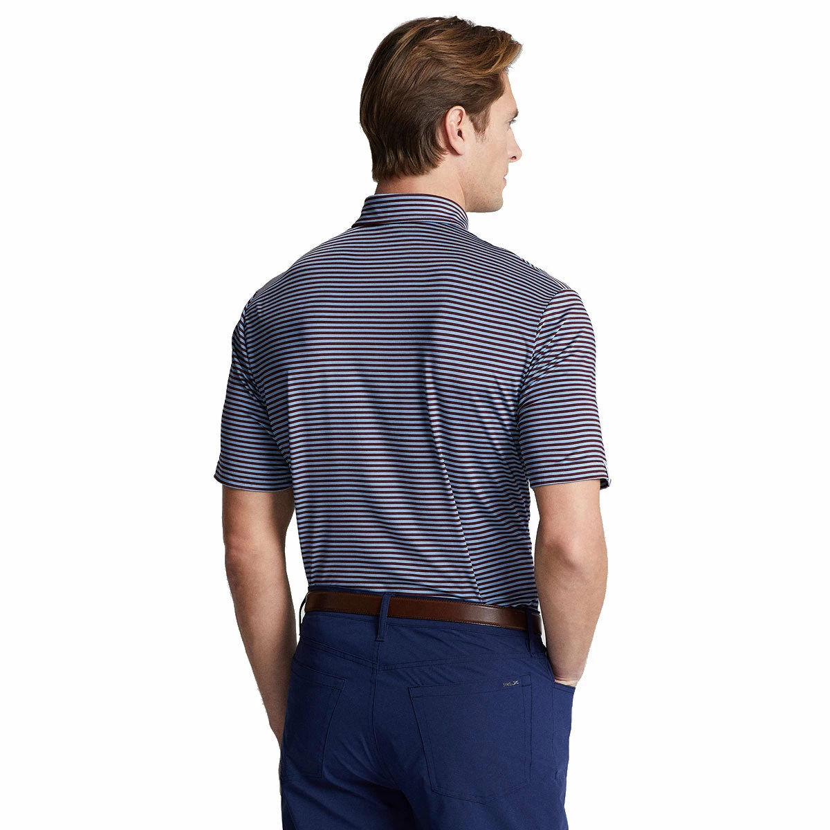 Polo Ralph Lauren RLX Ralph Lauren Lightweight Airflow Jersey Rich Ruby Blue Mens Golf Polo 2 Polo Ralph Lauren RLX Ralph Lauren Lightweight Airflow Jersey Rich Ruby Blue Mens Golf Polo - Image 2