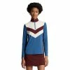 Polo Ralph Lauren RLX Ralph Lauren Power Stretch Cricket Indigo Blue Multi Womens Golf 1/4 Zip