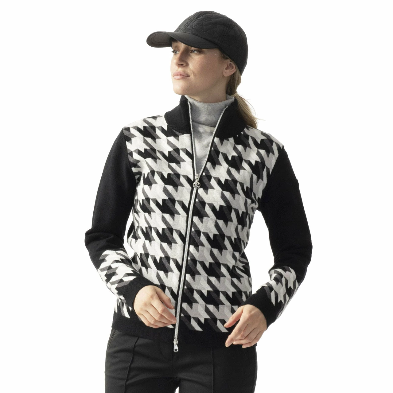 Daily Sports Simone Black Womens Golf Sweater 1 Daily Sports Simone Black Womens Golf Sweater